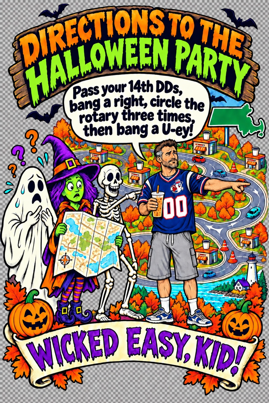Halloween MA Directions T-Shirt